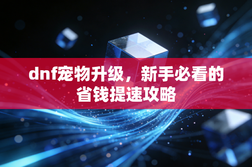 dnf宠物升级，新手必看的省钱提速攻略