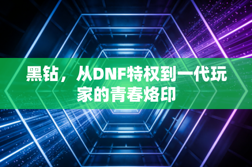 黑钻，从DNF特权到一代玩家的青春烙印
