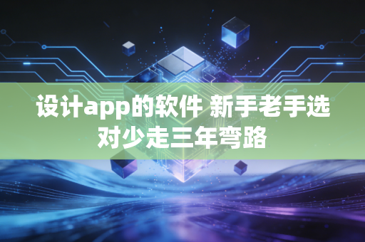 设计app的软件 新手老手选对少走三年弯路