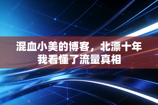 混血小美的博客,北漂十年我看懂了流量真相