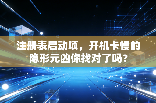 注册表启动项,开机卡慢的隐形元凶你找对了吗?