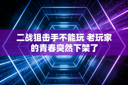 二战狙击手不能玩 老玩家的青春突然下架了