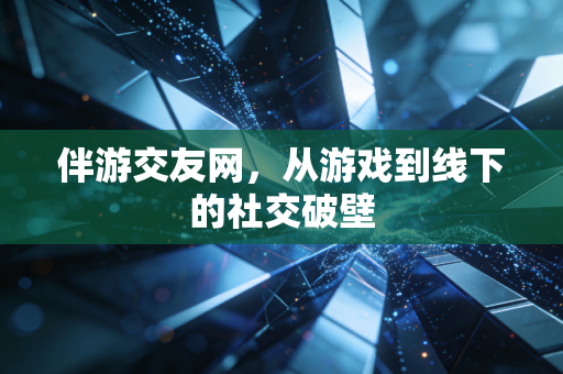 伴游交友网,从游戏到线下的社交破壁