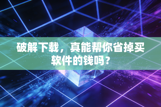 破解下载,真能帮你省掉买软件的钱吗?