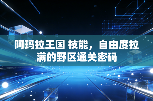 阿玛拉王国 技能,自由度拉满的野区通关密码