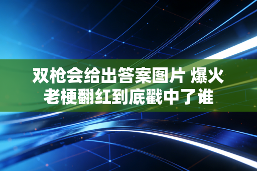 双枪会给出答案图片 爆火老梗翻红到底戳中了谁
