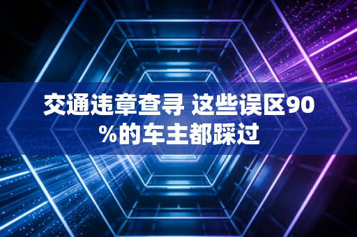 交通违章查寻 这些误区90%的车主都踩过