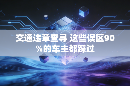 交通违章查寻 这些误区90%的车主都踩过