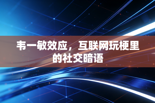 韦一敏效应，互联网玩梗里的社交暗语