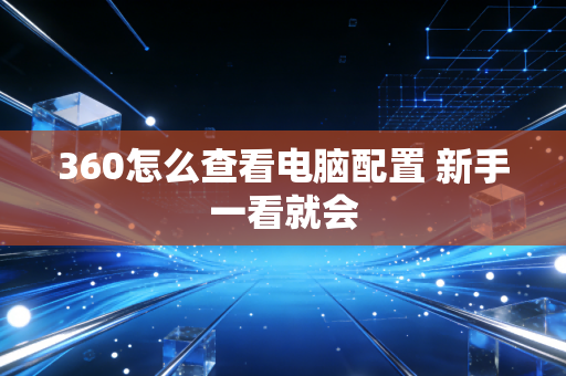 360怎么查看电脑配置 新手一看就会