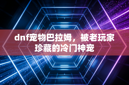dnf宠物巴拉姆,被老玩家珍藏的冷门神宠