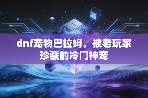 dnf宠物巴拉姆,被老玩家珍藏的冷门神宠