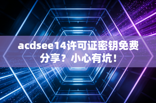 acdsee14许可证密钥免费分享？小心有坑！