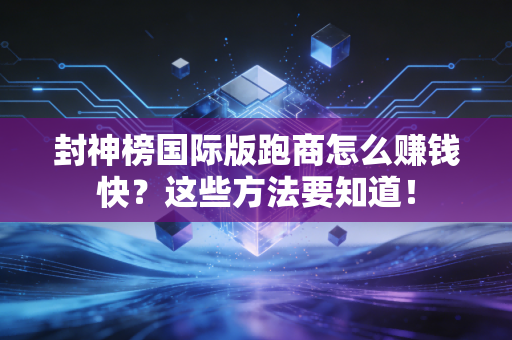 封神榜国际版跑商怎么赚钱快？这些方法要知道！