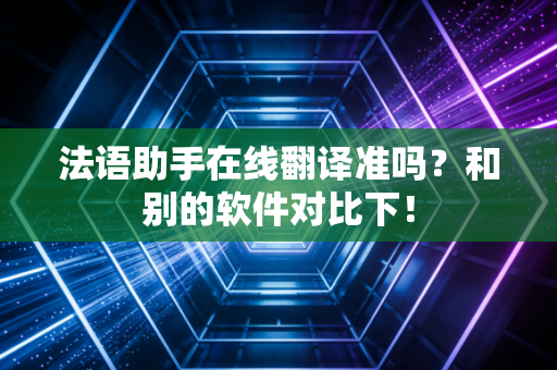 法语助手在线翻译准吗?和别的软件对比下!